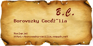Borovszky Cecília névjegykártya